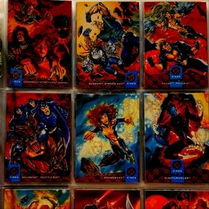 Rare 1994 marvel 94 fleer ultra x-men trading cards..Lot of 9